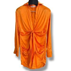 RIVIR Dress Women's Size Medium Orange
